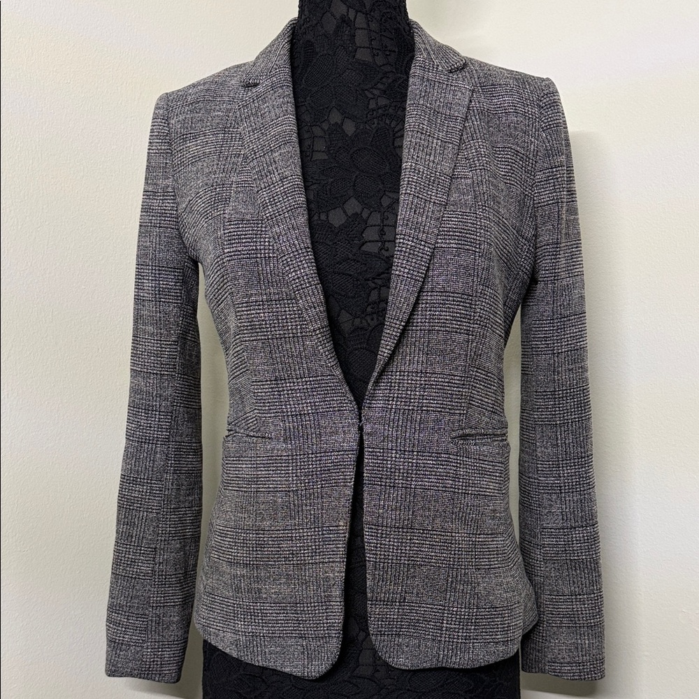 H&M Classic Black and Gray Blazer - Picture 2 of 11